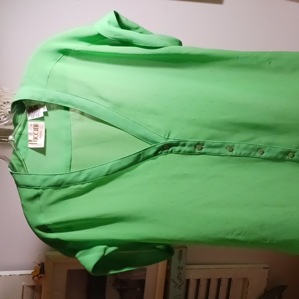 Puccini Gold Green 💚 Blouse   16